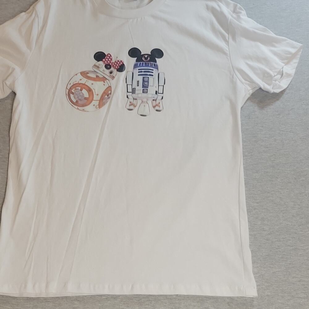 PFR New York Star Wars Disney BB-8 R2-D2 Mickey Graphic T-Shirt L White